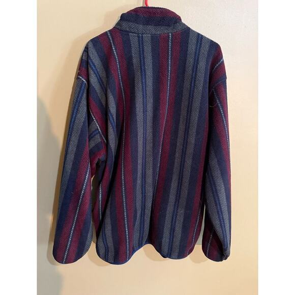 Izod fleece stripped vintage pullover men’s sweatshirt size L - Picture 7 of 9